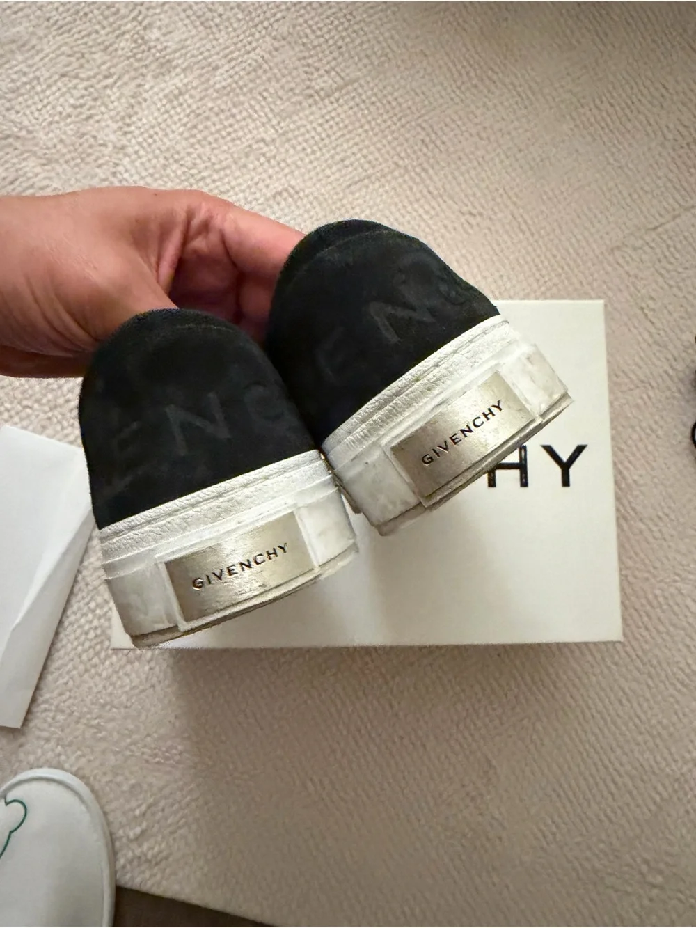 Givenchy White Gift Box with Black Tissue and Branded Card